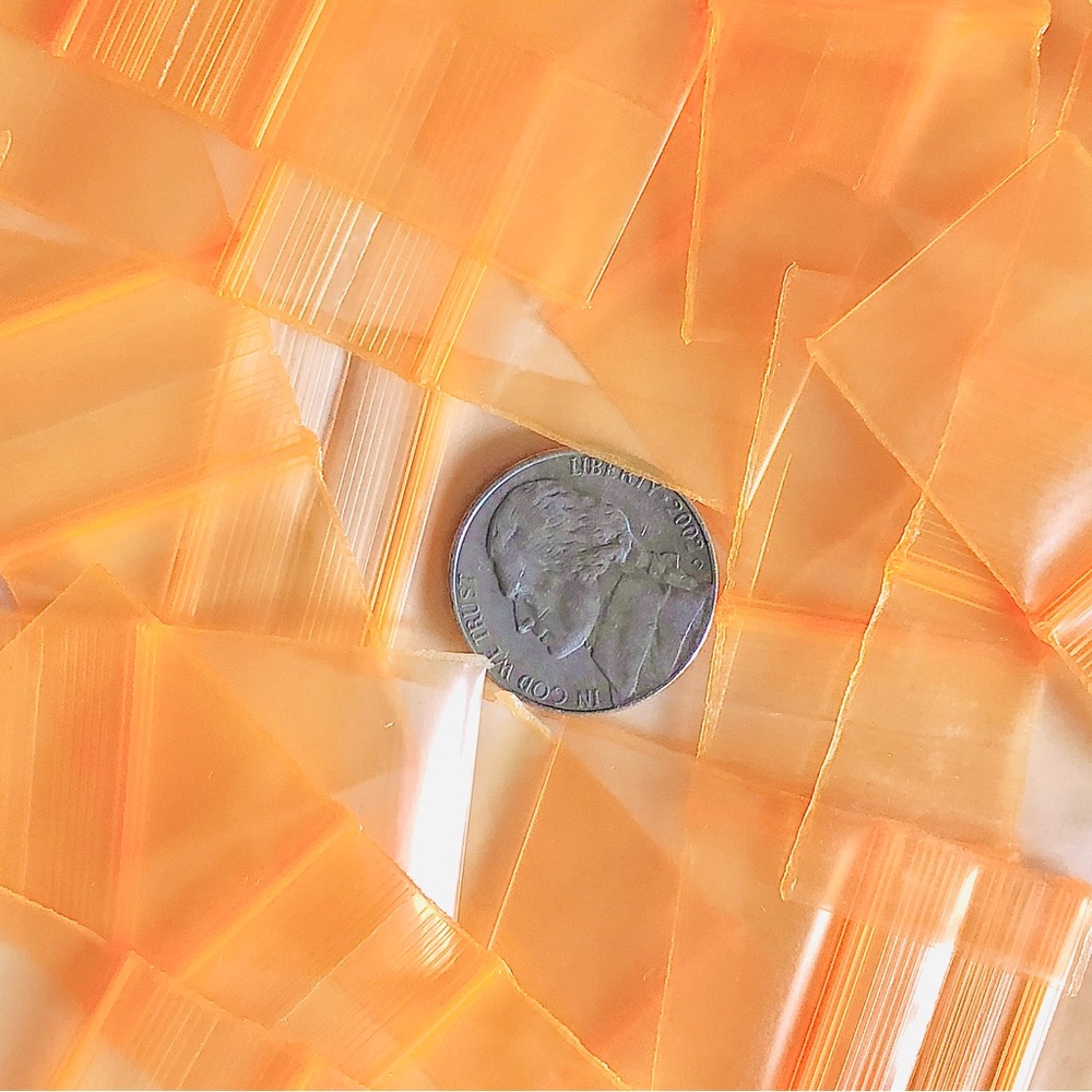 Orange Colored Color Apple Brand 200 Baggies